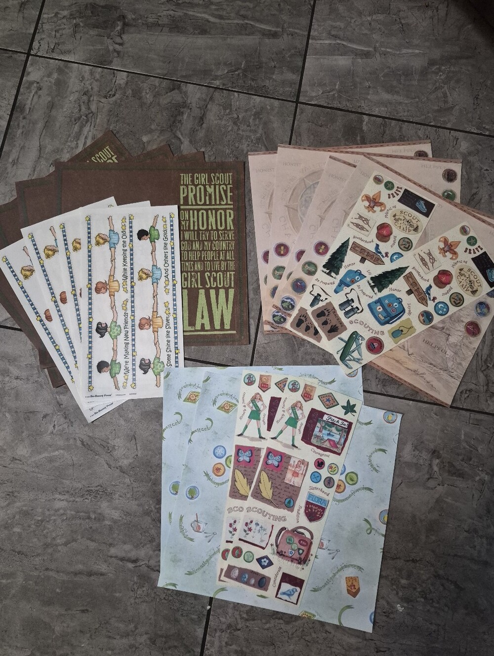 Vintage Girl Scout And Boy Scout Scrapbook Supplies